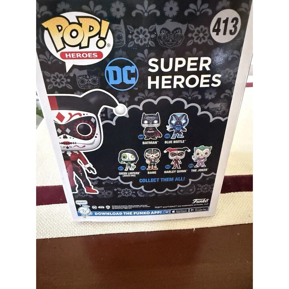 Funko Pop! Heroes: Dia de Los DC - Harley Quinn (No. 413) Vinyl Figure NIB